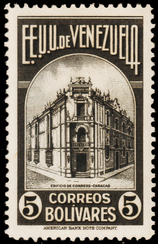 ✔️  VENEZUELA 1938 - GENERAL POST OFFICE  KEY VALUE -  SC. 342 MNH ** - Image 1 of 1