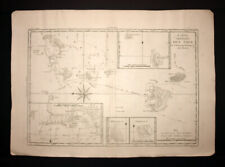 L'Archipel Of Tongas map geographic de Bonne IN 1787 Antic Old Map