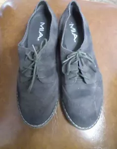 Mia Oxford Budapester Damengröße 9 grau Wildlederschuhe - Bild 1 von 5