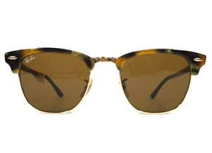 Ray-Ban Sunglasses RB3016 CLUBMASTER 1160 Tortoise Black Frames w/ Brown Lenses - Picture 1 of 14