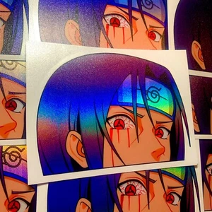 ITACHI HOLO ANIME PEEKER STICKER NARUTO SHIPPUDEN CAR DECAL - Bild 1 von 1