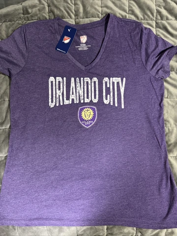 New Womens Orlando City Soccer  V-neck T-shirt -XL Cover