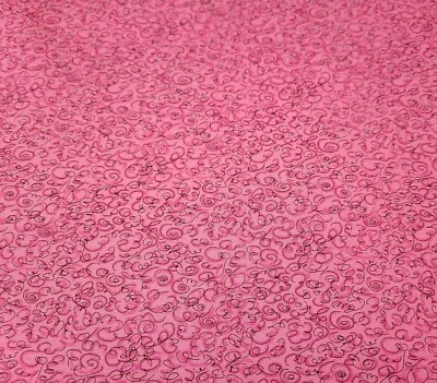 Besties Forever BTY Sherri Baldy Quilting Treasures Black Swirls Blue - Image 1 of 3