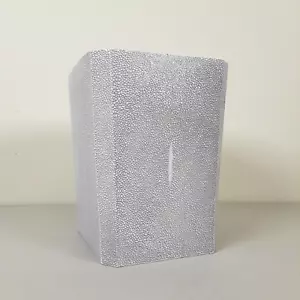 Kassatex Bathroom Waste Basket Gray Fine Porcelain Textured Surface Trash Can - Picture 1 of 8