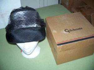 De colección Gilchrists Negro Iglesia Sombrero Malla Red con Caja Original - Imagen 1 de 4