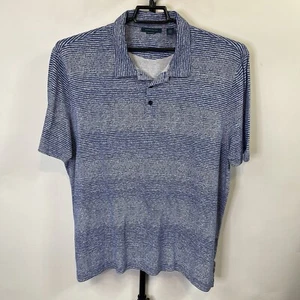 Perry Ellis Pima Cotton Blue White Wave Pattern Shirt Size XXL Men’s - Picture 1 of 4
