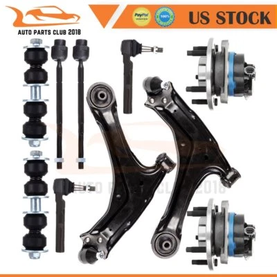 10pc Wheel Bearing Suspension Kit Fits Pontiac Grand Am Chevy Malibu Classic Foto 1 de 4