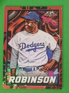 2022 Topps Fire - Jackie Robinson Flame Red Foil #174 Brooklyn Dodgers - Picture 1 of 2
