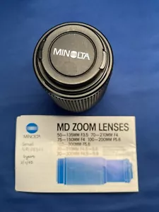 Minolta Vivitar 70-210mm Macro Zoom lens MD mt. - Picture 1 of 5