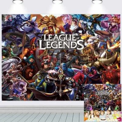 League of Legends Party Supplies Backdrop Banner Birthday Decorations 7x5ft - Image 1 of 4