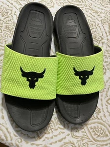 Men’s The Rock Under Armour Slides Michelin Neon Yellow Shoes Size 13 - Picture 1 of 7