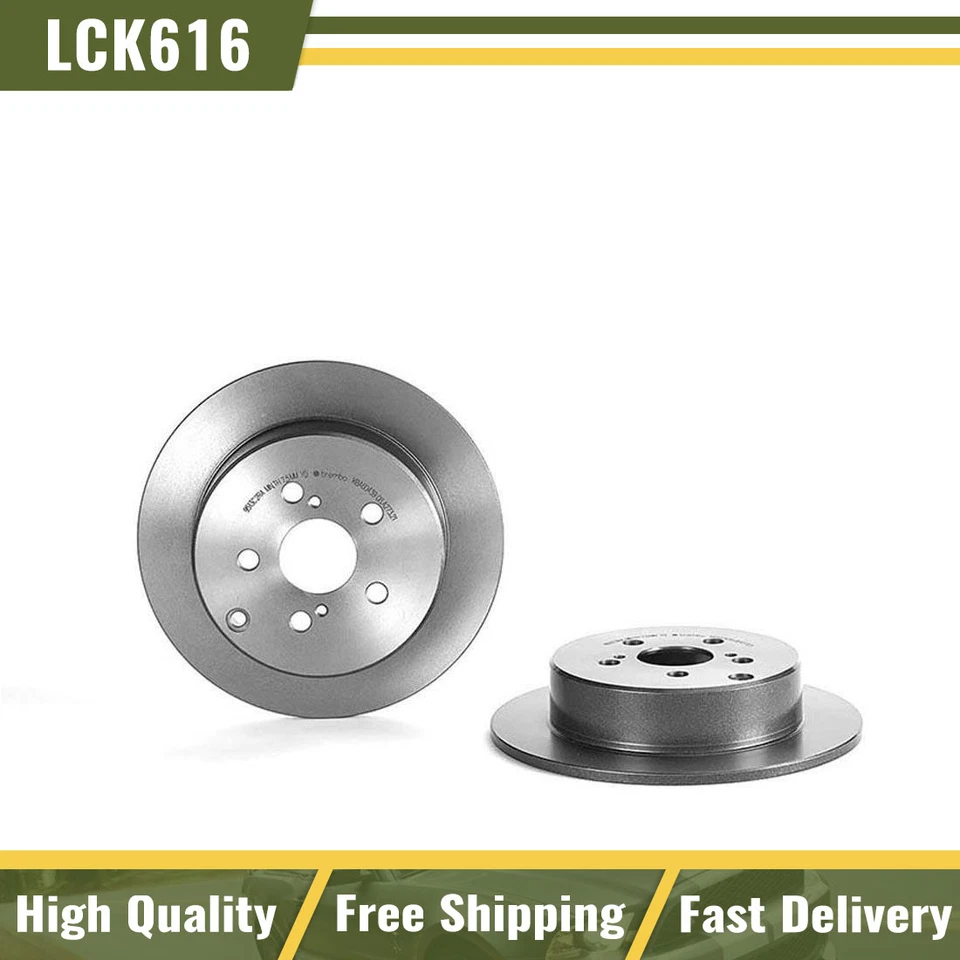 Rear Brembo OE Brake Rotors For 2000 2001 2002 2003 2004 2005 Toyota Celica - Image 1 of 4