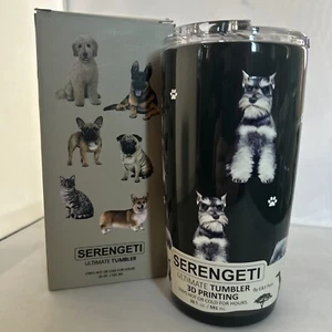 SERENGETI SCHNAUZER ULTIMATE TUMBLER SCHWARZ MIT DECKEL 20 Unzen - Bild 1 von 11