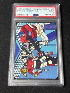 1985 HASBRO TRANSFORMERS ACTION CARDS #82 PRIMED FOR BATTLE OPTIMUS PSA 9 LOWPOP - Picture 1 of 3