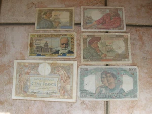 FRANCE LOT DE 6 BILLETS A VOIR SUR PHOTO (scotch sur j.coeur ) (C748) - Imagen 1 de 2