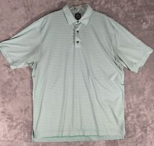 FootJoy Green Striped Golf Polo Shirt Short Sleeve Stretch Performance XL