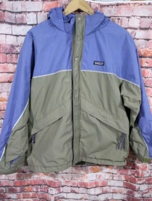 Vintage 90s Patagonia Winter Ski Jacket Unisex Kids Youth 14 Blue Fleece Lining  - Image 1 of 4