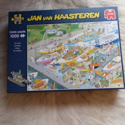 JAN VAN HAASTEREN Puzzle The Docks Boat Puzzle COMIC Puzzle Game Puzzle 1000 - image 1 of 4