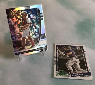 Drew Romo 2020 Panini Prizm Draft Picks Silver & 2023 Donruss - Image 1 of 4