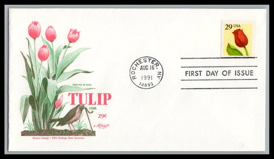 US FDC # 2519 "F" Rate (29c), Tulip Artmaster   1991, 9p2721 - Image 1 of 1