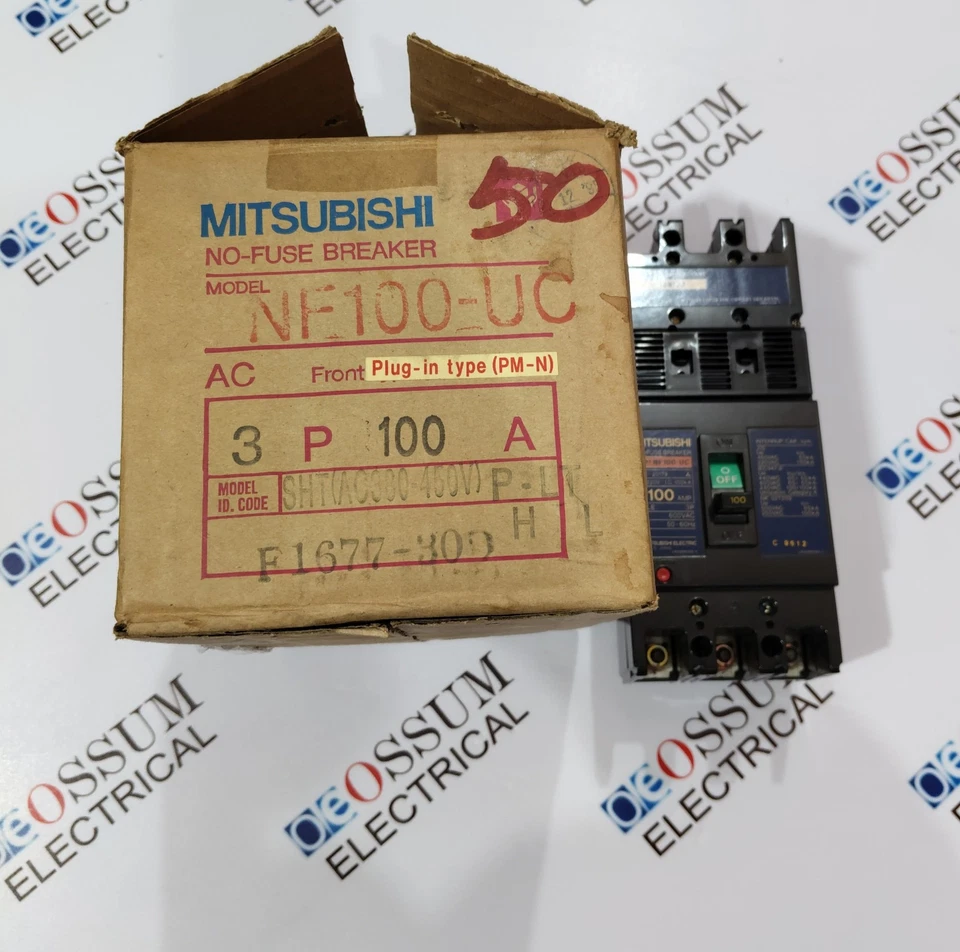 INTERRUPTOR DE CIRCUITO MITSUBISHI ELÉCTRICO NF100-UC 100A 440VAC 65KA ENVÍO RÁPIDO Foto 1 de 4