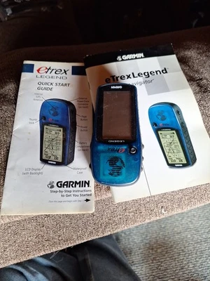 Garmin eTrex Legend Blue Handheld GPS Hiking Camping Wilderness Navigation - Image 1 of 4