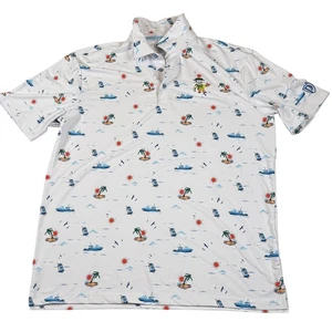 Scales Poloshirt mit Grafikdruck Herren Large (L) Kurzarm Boot Island - Bild 1 von 10