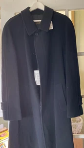 NEW Brooks Brothers Elliott Black Wool Raglan Sleeve Overcoat - 44R - Picture 1 of 5