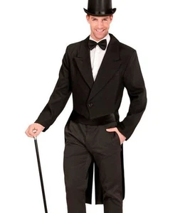 Mens Showtime Black Tailcoat - Picture 1 of 3
