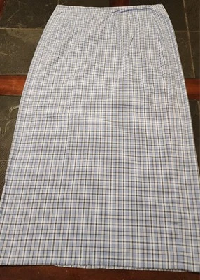 Maxi falda envolvente vintage Liz Claiborne para mujer 16 pequeña azul a cuadros LizSport larga Foto 1 de 4