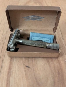 VINTAGE 1940'S GILLETTE DOUBLE EDGE SAFETY RAZOR ORIGINAL CASE - Bild 1 von 20