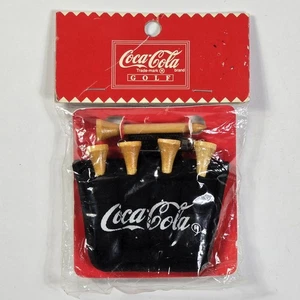 Coca Cola Golf Tee Caddy / Halter Strap-On Coke schwarz & weiß NEU  - Bild 1 von 4