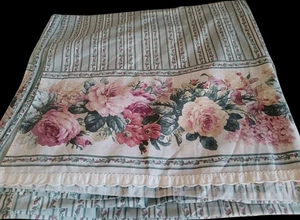 🩶 Sábana plana floral vintage Martha Stewart King  - Imagen 1 de 7