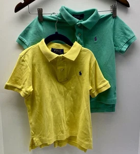 Polo Ralph Lauren LS Polo Toddler 3T Bundle, 1 Green And 1 Yellow - Picture 1 of 9