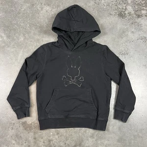 Psycho Bunny Hoodie Youth Small (7-8) Black Minor Flaws Pockets Preowned - Picture 1 of 21