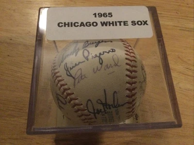 芝加哥白袜队 1965 年球队签名棒球与名人堂 Al Lopez — 第 1/4 张图片