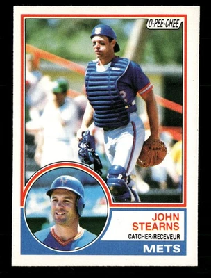 1983 O-Pee-Chee #212 John Stearns New York Mets - Image 1 of 2