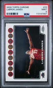 2008-09 Topps Chrome Lebron James #23 Chalk Toss PSA 9 Mint - Picture 1 of 3