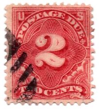 1910 J46 USA 2 Cent Postage Due Stamp Perf 12 Single Line WM Used Cancelled