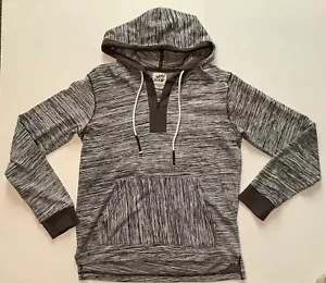 Sudadera con Capucha Maorí Gancho Para Hombres 1/4 Cremallera Pullover Sudadera Bolsillos Gris Jaspeado Talla M - Imagen 1 de 6