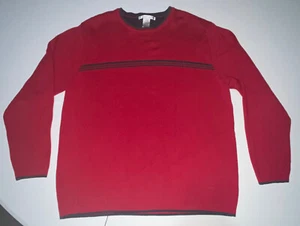 Geoffrey Beene Mens Red Large L Pullover Sweater Y2K - Picture 1 of 4