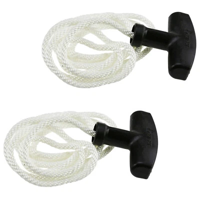 MASTERPART Lawnmower Starter Pull Handle & Cord Line/Rope Mower Engine Petrol Universal x 2