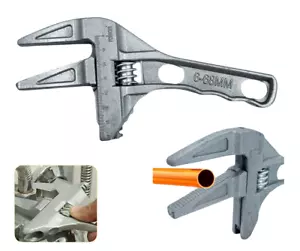 2 in 1 Extra Wide Jaw Aluminium Adjustable Wrench Stubby Size 68mm Jaw - Picture 1 of 4