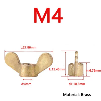 Flügelmuttern Messing M3 M4 M5 M6 M8 M10 M12 M14 M16 Flügelmutter Mutter - Bild 1 von 4