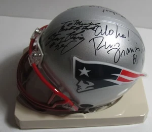 Signed New England Patriots Mini Helmet Russ Francis + 4 Others (J5) - Picture 1 of 7