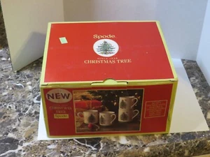 Spode Christmas Tree Stacking Mugs Set (4) Dishwasher & Microwave Safe NIB NEW - Picture 1 of 4
