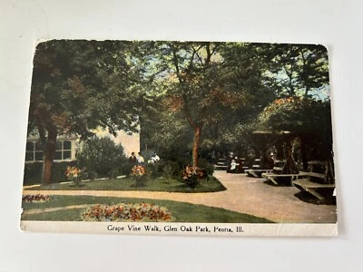Grape Vine Walk Glen Oak Park Peoria Illinois Postcard - Image 1 of 2