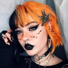 Halloween Black Rhinestone Hair Clips Metal Side Hairpins  Women Girls