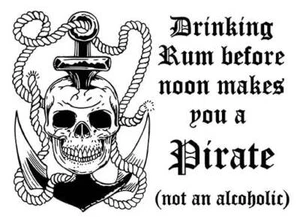 Pirate Skull Anchor 2 pcs 3.5 Inch Black Fused Glass Decals - Picture 1 of 1