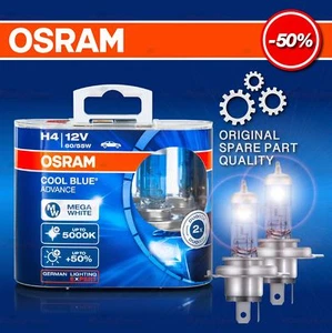 OSRAM H4 Cool Blue ADVANCE Scheinwerfer Lampe MEGA Weiss 5000K GLÜHBIRNEN DUOBOX - Bild 1 von 10